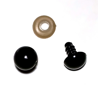 Oči bezpečnostní černé Ø 12mm "18082" 2ks/bal